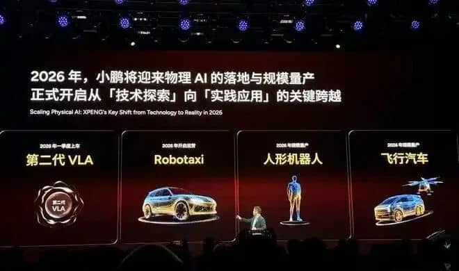 小鵬汽車：規模量產人形機器人和飛行汽車